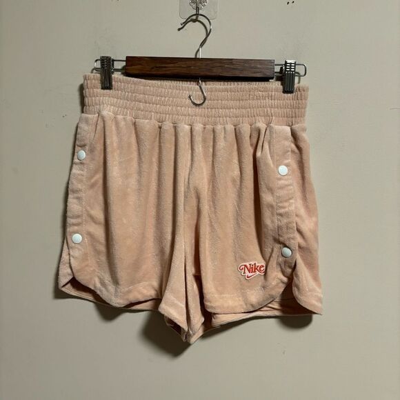 Nike Retro Terry Shorts Peach Snap Breakaway- Size Small - Picture 2 of 8